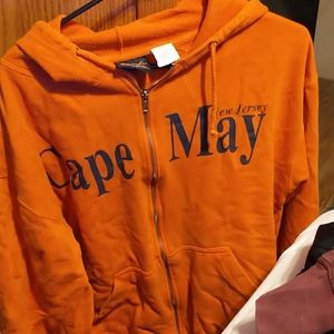 Men orange hoodie